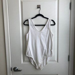 White V-Neck Bodysuit